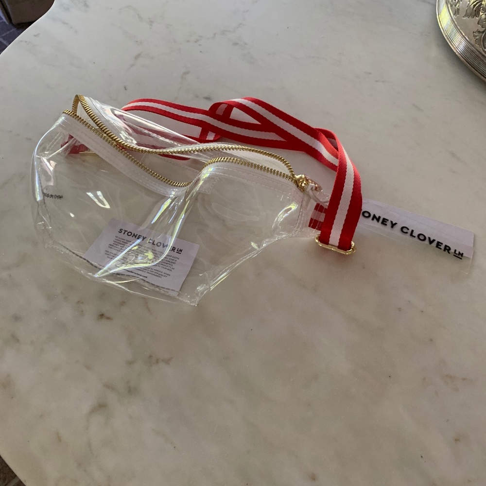 NWT Stoney Clover Stadium Bag w red/white strap